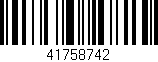Código de barras (EAN, GTIN, SKU, ISBN): '41758742'