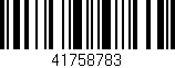 Código de barras (EAN, GTIN, SKU, ISBN): '41758783'