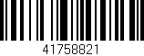 Código de barras (EAN, GTIN, SKU, ISBN): '41758821'