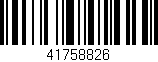 Código de barras (EAN, GTIN, SKU, ISBN): '41758826'