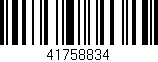 Código de barras (EAN, GTIN, SKU, ISBN): '41758834'