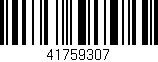 Código de barras (EAN, GTIN, SKU, ISBN): '41759307'