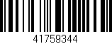 Código de barras (EAN, GTIN, SKU, ISBN): '41759344'