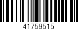 Código de barras (EAN, GTIN, SKU, ISBN): '41759515'