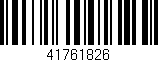 Código de barras (EAN, GTIN, SKU, ISBN): '41761826'