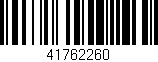 Código de barras (EAN, GTIN, SKU, ISBN): '41762260'