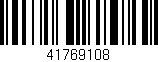 Código de barras (EAN, GTIN, SKU, ISBN): '41769108'