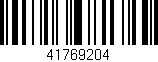 Código de barras (EAN, GTIN, SKU, ISBN): '41769204'