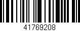 Código de barras (EAN, GTIN, SKU, ISBN): '41769208'