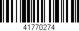 Código de barras (EAN, GTIN, SKU, ISBN): '41770274'