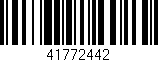 Código de barras (EAN, GTIN, SKU, ISBN): '41772442'