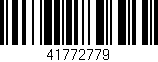 Código de barras (EAN, GTIN, SKU, ISBN): '41772779'