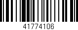 Código de barras (EAN, GTIN, SKU, ISBN): '41774106'
