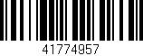 Código de barras (EAN, GTIN, SKU, ISBN): '41774957'