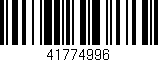 Código de barras (EAN, GTIN, SKU, ISBN): '41774996'