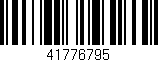 Código de barras (EAN, GTIN, SKU, ISBN): '41776795'