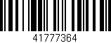 Código de barras (EAN, GTIN, SKU, ISBN): '41777364'