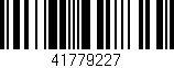 Código de barras (EAN, GTIN, SKU, ISBN): '41779227'