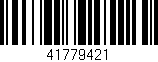 Código de barras (EAN, GTIN, SKU, ISBN): '41779421'