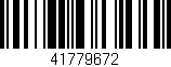 Código de barras (EAN, GTIN, SKU, ISBN): '41779672'