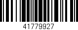 Código de barras (EAN, GTIN, SKU, ISBN): '41779927'