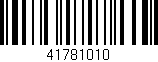Código de barras (EAN, GTIN, SKU, ISBN): '41781010'