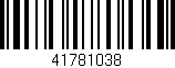 Código de barras (EAN, GTIN, SKU, ISBN): '41781038'