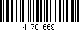Código de barras (EAN, GTIN, SKU, ISBN): '41781669'