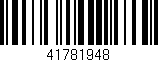 Código de barras (EAN, GTIN, SKU, ISBN): '41781948'
