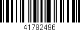 Código de barras (EAN, GTIN, SKU, ISBN): '41782496'