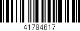 Código de barras (EAN, GTIN, SKU, ISBN): '41784617'