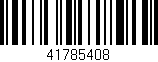 Código de barras (EAN, GTIN, SKU, ISBN): '41785408'