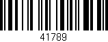 Código de barras (EAN, GTIN, SKU, ISBN): '41789'