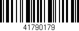 Código de barras (EAN, GTIN, SKU, ISBN): '41790179'