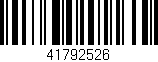 Código de barras (EAN, GTIN, SKU, ISBN): '41792526'