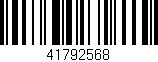 Código de barras (EAN, GTIN, SKU, ISBN): '41792568'