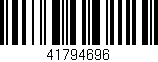 Código de barras (EAN, GTIN, SKU, ISBN): '41794696'