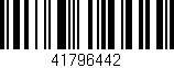 Código de barras (EAN, GTIN, SKU, ISBN): '41796442'