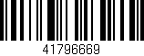 Código de barras (EAN, GTIN, SKU, ISBN): '41796669'