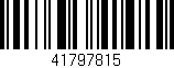 Código de barras (EAN, GTIN, SKU, ISBN): '41797815'