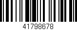 Código de barras (EAN, GTIN, SKU, ISBN): '41798678'