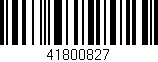 Código de barras (EAN, GTIN, SKU, ISBN): '41800827'