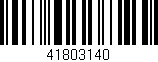 Código de barras (EAN, GTIN, SKU, ISBN): '41803140'
