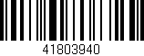 Código de barras (EAN, GTIN, SKU, ISBN): '41803940'