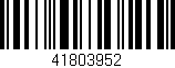 Código de barras (EAN, GTIN, SKU, ISBN): '41803952'
