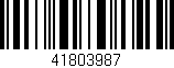 Código de barras (EAN, GTIN, SKU, ISBN): '41803987'