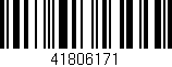 Código de barras (EAN, GTIN, SKU, ISBN): '41806171'