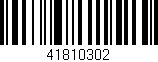 Código de barras (EAN, GTIN, SKU, ISBN): '41810302'