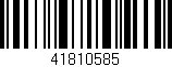 Código de barras (EAN, GTIN, SKU, ISBN): '41810585'