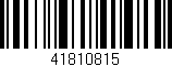 Código de barras (EAN, GTIN, SKU, ISBN): '41810815'
